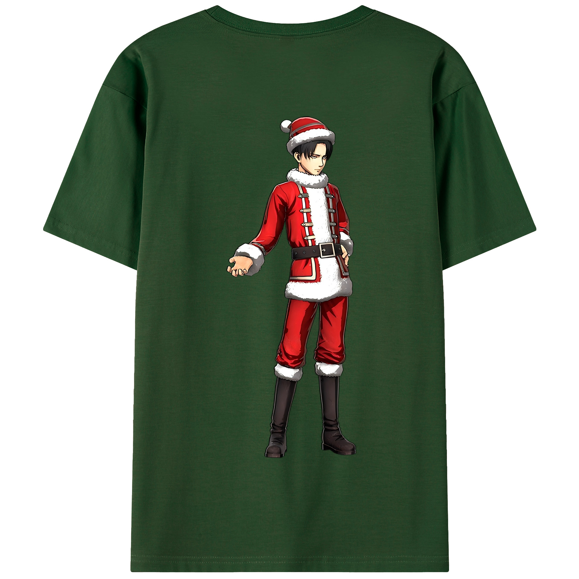 （画像用） 進撃の巨人 リヴァイ·アッカーマン Attack on Titan Levi Ackerman 綿100％半袖Tシャツ（背面プリント）